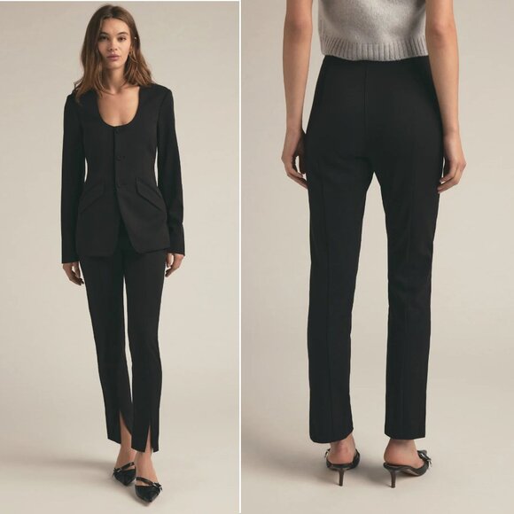 Favorite Daughter Pants - Favorite Daughter Suits You Leggings Pants Sz 8 Black Split Hem Stretch NEW $218
